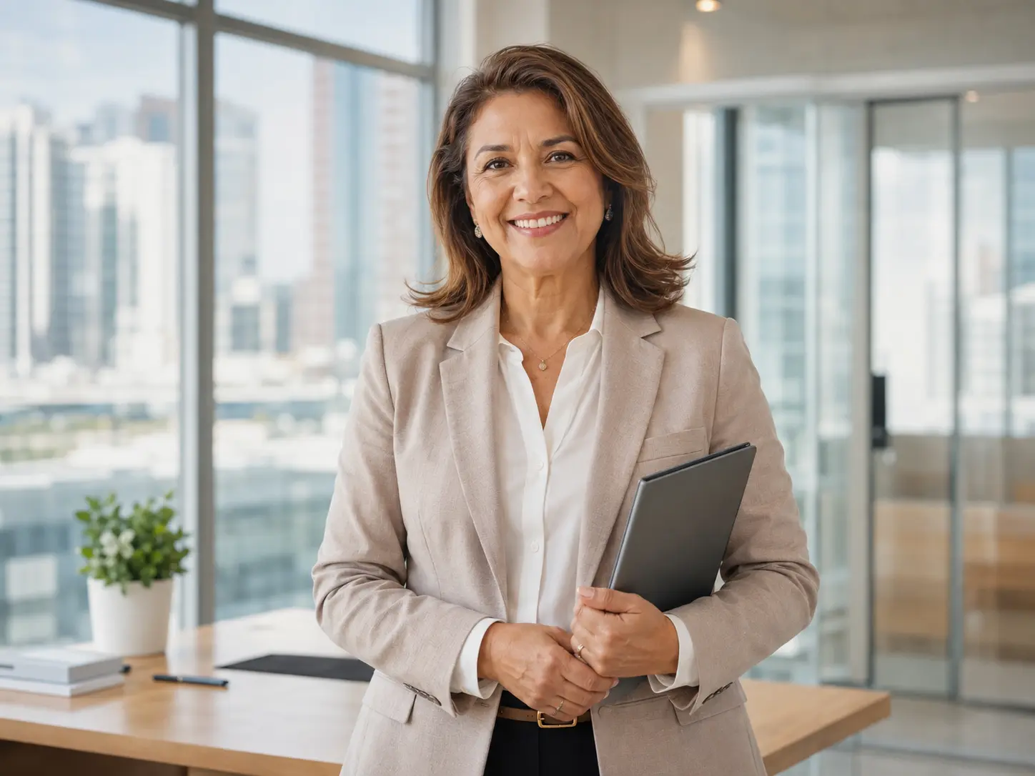 Older Latina Real Estate Advisor Portrait